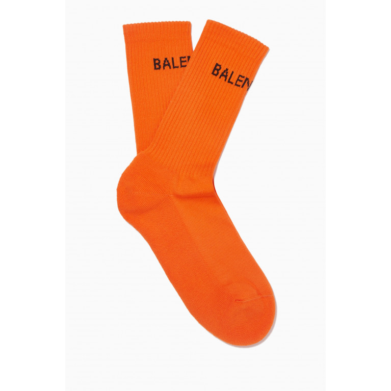 Balenciaga - Balenciaga - Logo Tennis Socks in Sponge Knit