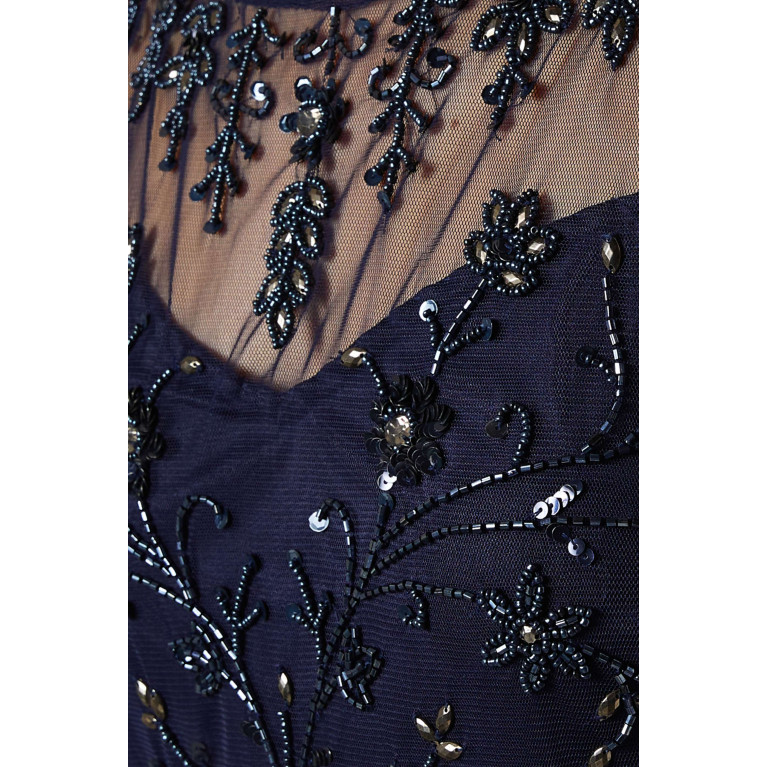 Raishma - Sequin Embellished Gown in Tulle Mesh