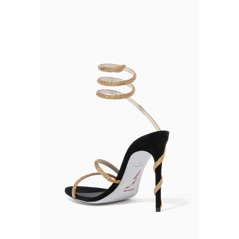 René Caovilla - Cleo Embellished Wrap-around Heel Sandals in Suede