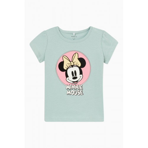 Name It - Minnie Mouse T-shirt in Cotton Green