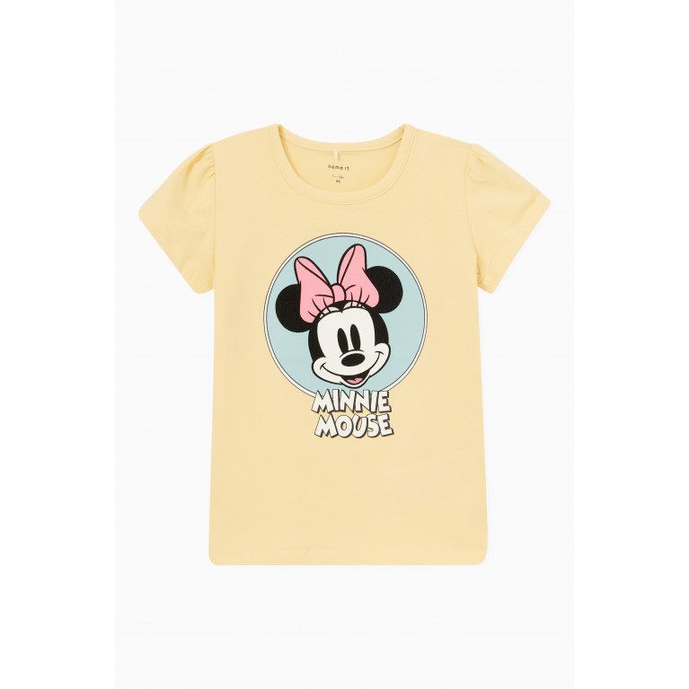 Name It - Minnie Mouse T-shirt in Cotton Yellow