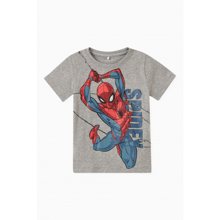 Name It - Spiderman T-shirt in Cotton Grey