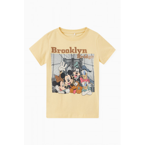 Name It - Mickey Mouse T-shirt in Cotton Yellow