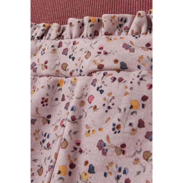 Name It - Floral Print Bodysuit Set in Cotton