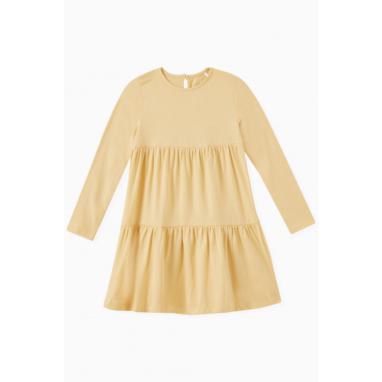 Name It - Vivaldi Tiered Dress in Cotton Yellow