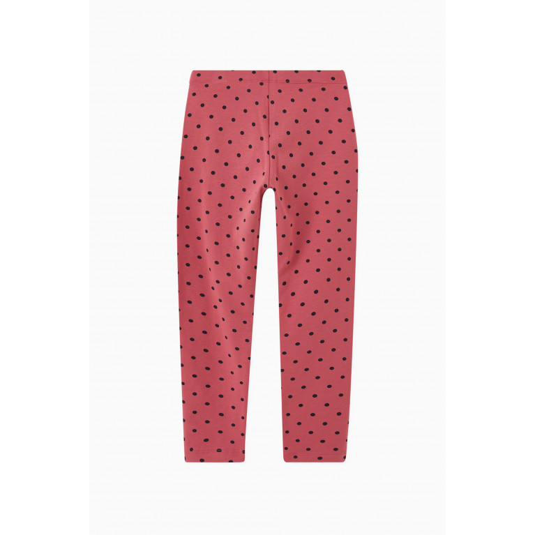 Name It - Polka Dots Leggings in Jersey Pink