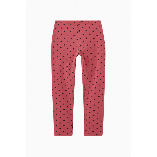 Name It - Polka Dots Leggings in Jersey Pink