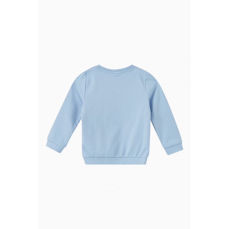 Name It - Floral Sweatshirt in Organic Cotton Blue