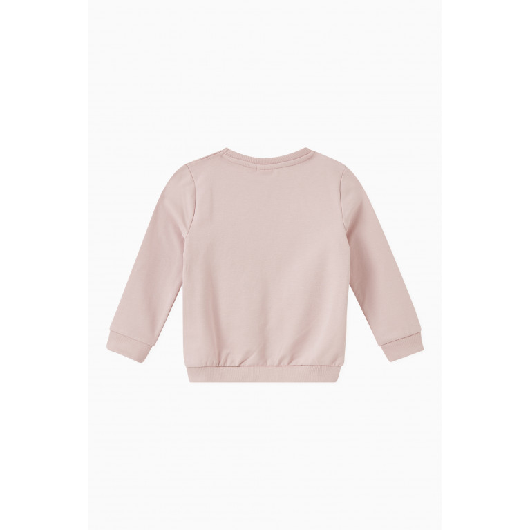 Name It - Floral Sweatshirt in Organic Cotton Purple