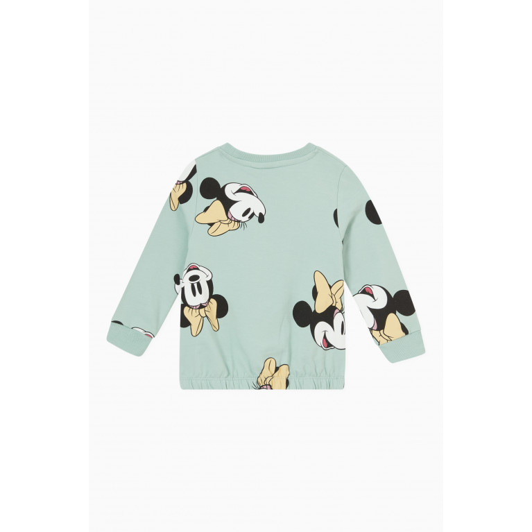 Name It - Minnie Mouse Sweatshirt in Cotton Green