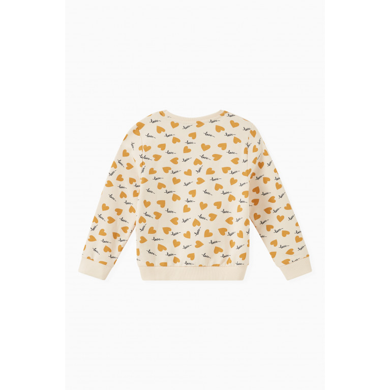 Name It - Kristina Love Print Sweatshirt in Cotton