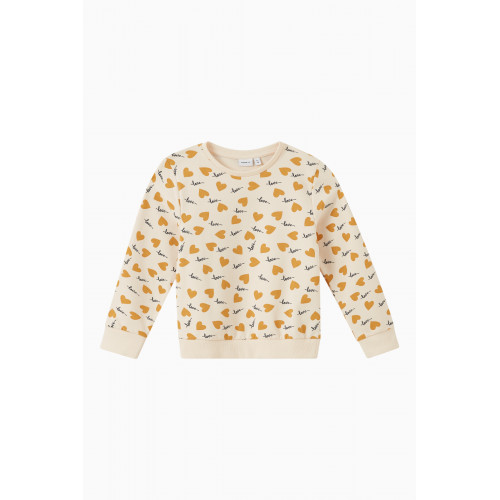 Name It - Kristina Love Print Sweatshirt in Cotton