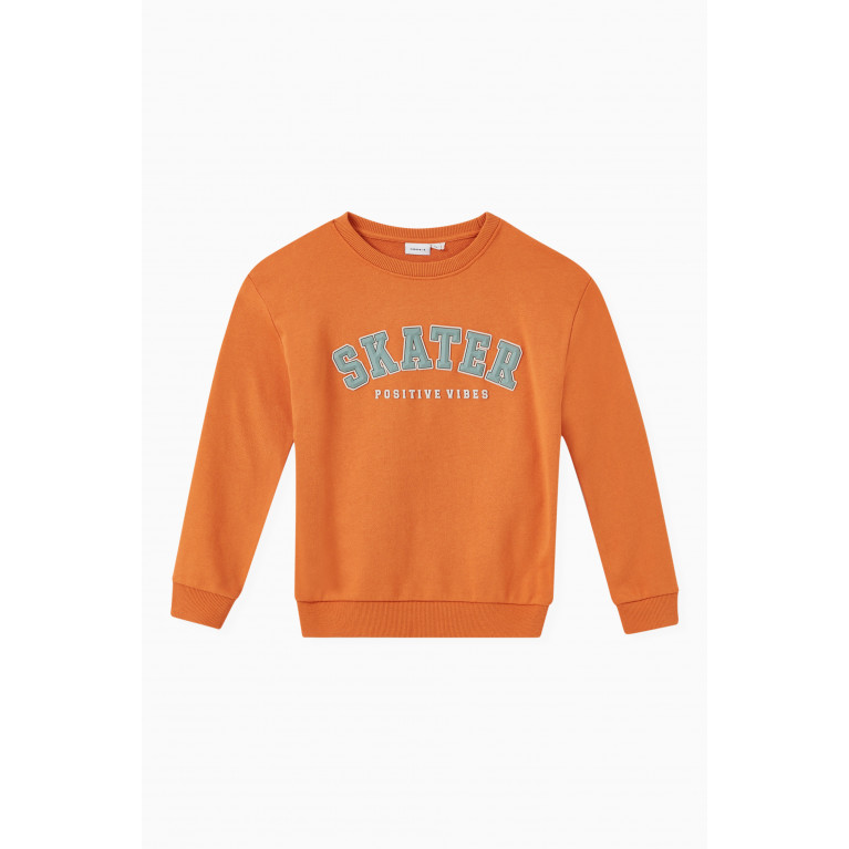 Name It - Skater Sweatshirt in Cotton Orange