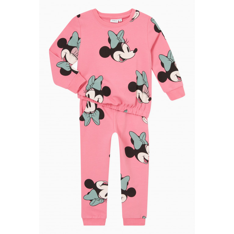 Name It - Minnie Mouse Sweatpants in Cotton Pink