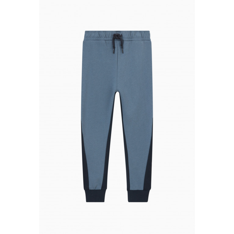 Name It - Dual-colour Sweatpants in Cotton Blue