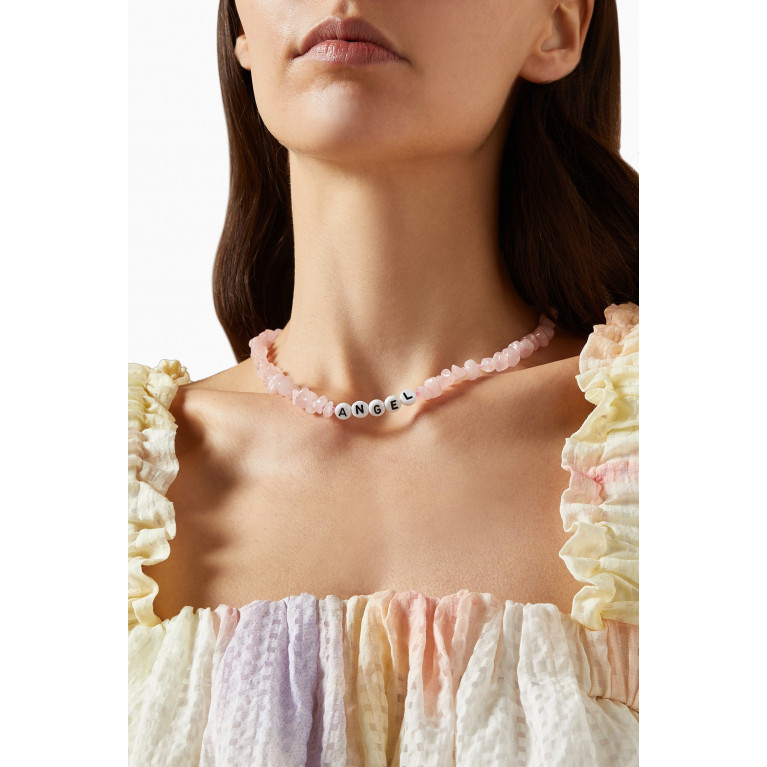 T Balance - "Angel" Rose Quartz Crystal Healing Necklace