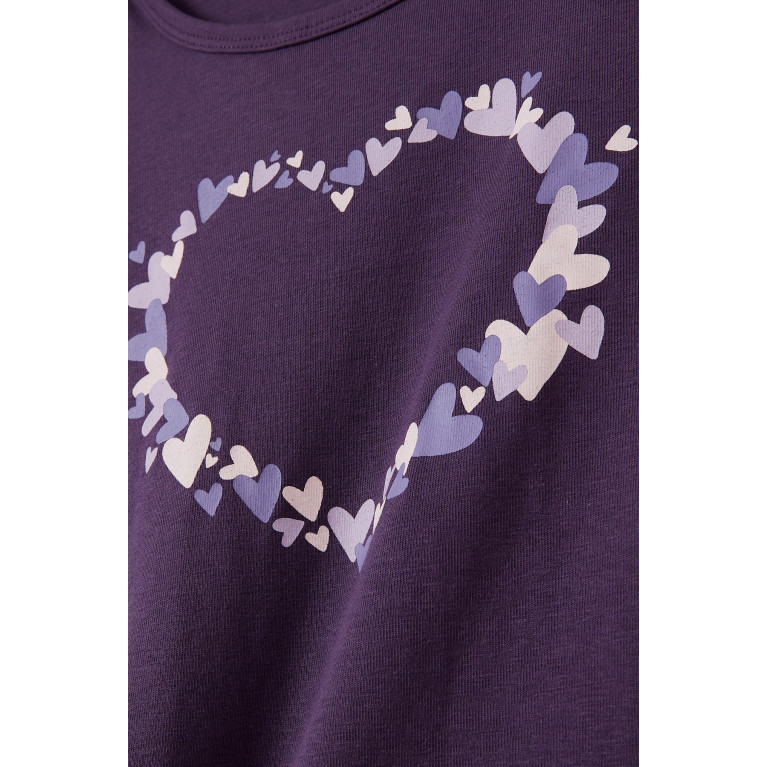 Name It - Heart Print Pyjama Set in Organic Cotton
