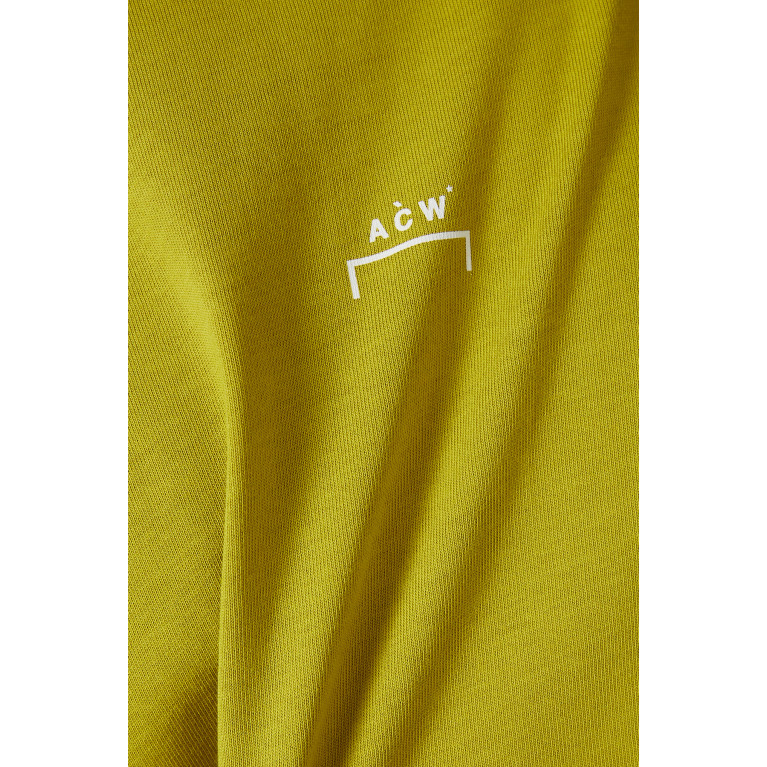 A-Cold-Wall* - Brutalist Graphic T-shirt in Cotton Jersey Yellow