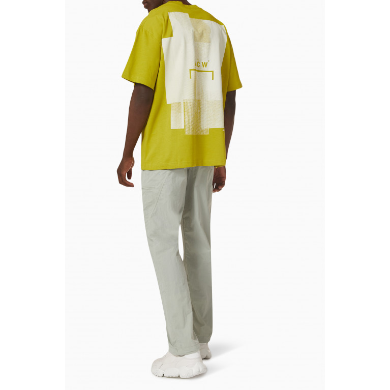 A-Cold-Wall* - Brutalist Graphic T-shirt in Cotton Jersey Yellow