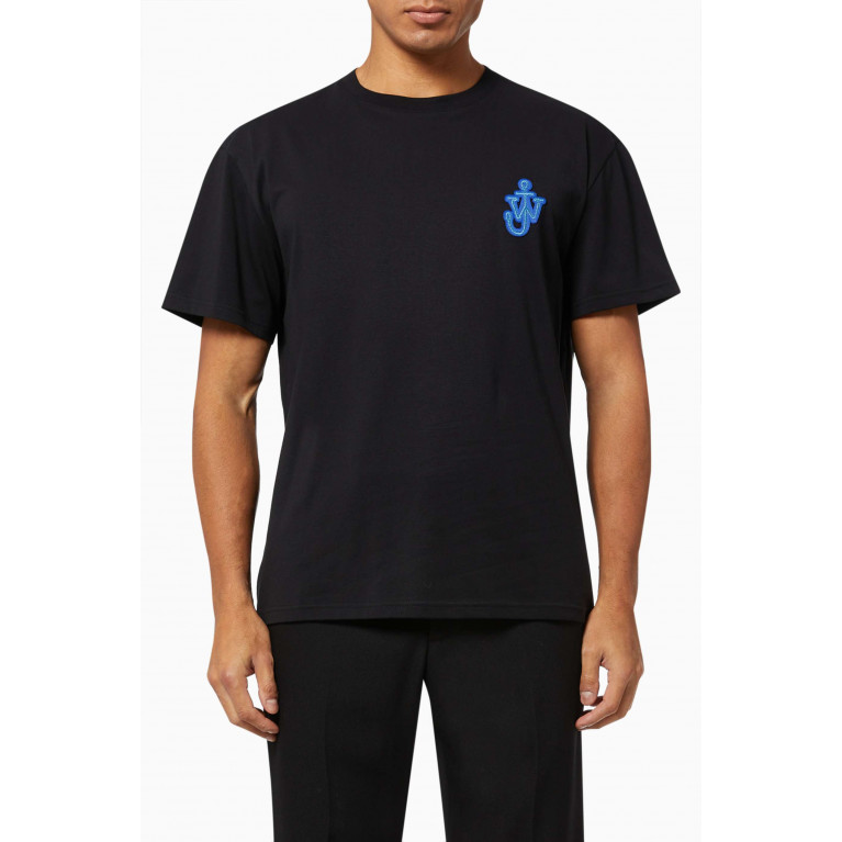 Jw Anderson - Anchor Patch T-shirt in Cotton Black