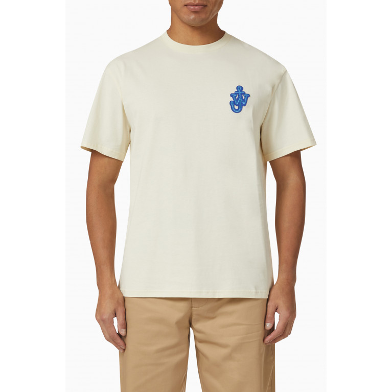 Jw Anderson - Anchor Patch T-shirt in Cotton Yellow