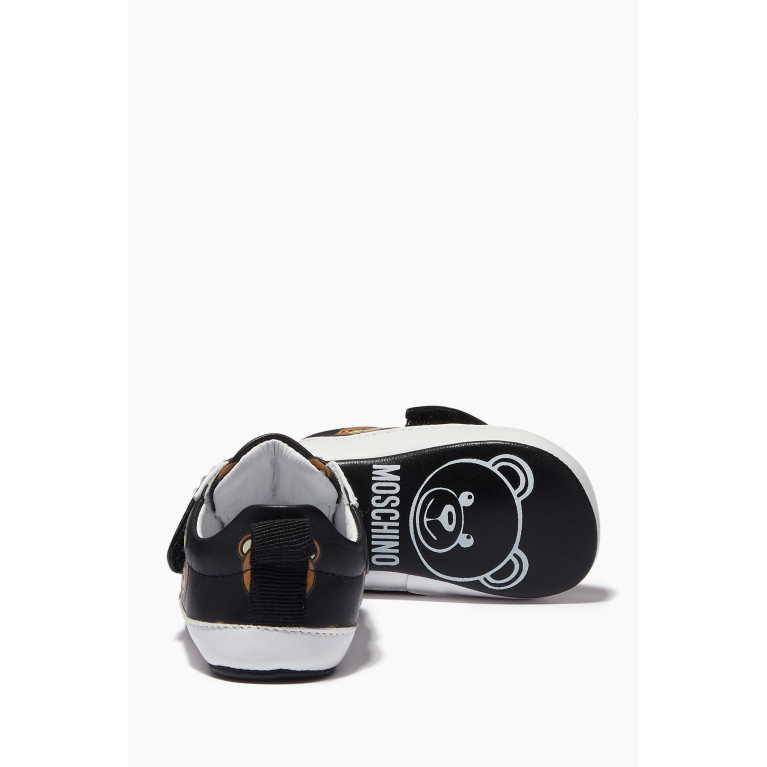 Moschino - Teddy Bear Logo Sneakers in Leather