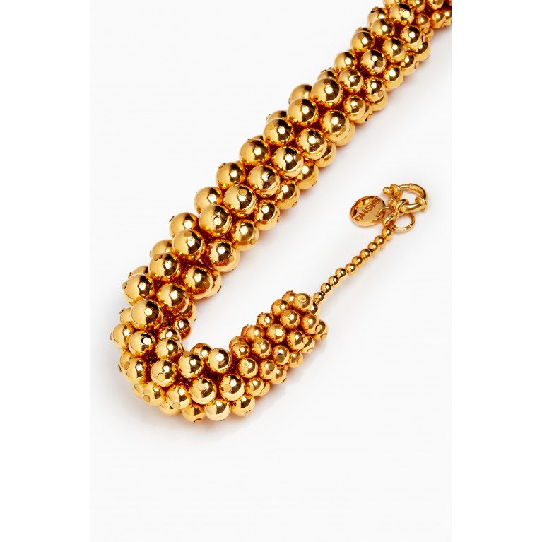 Misho - Cluster Choker Necklace in 22kt Gold-plated Bronze