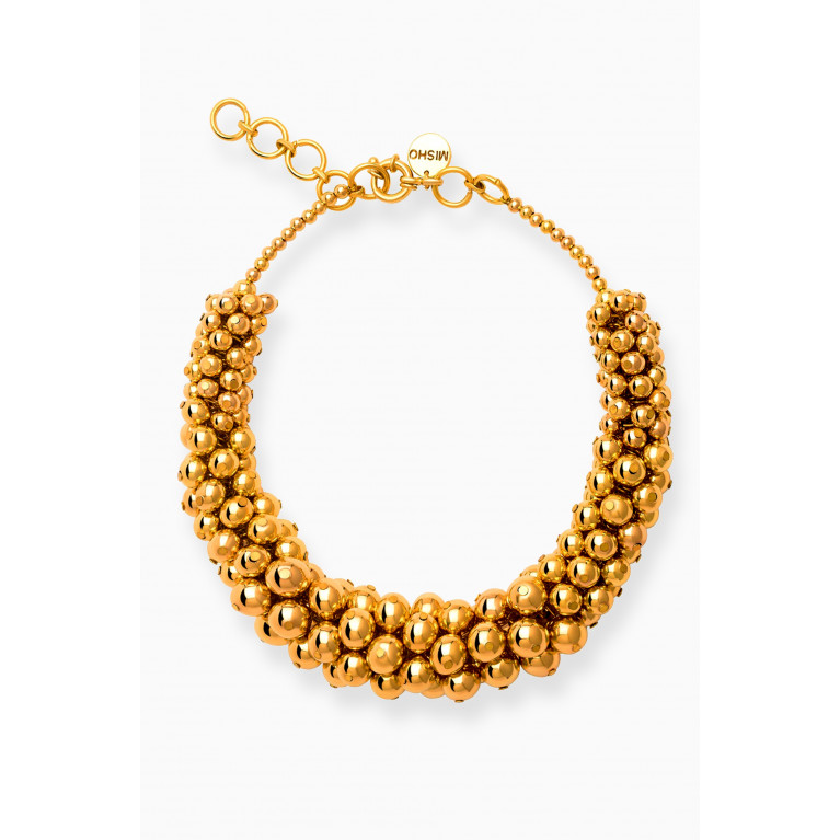 Misho - Cluster Choker Necklace in 22kt Gold-plated Bronze