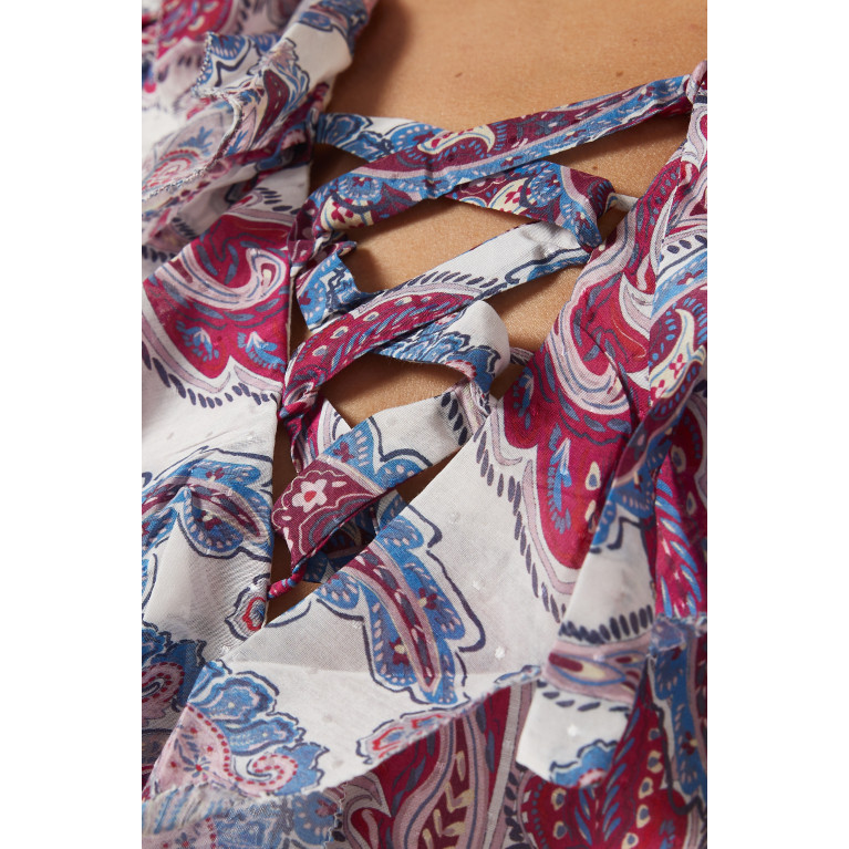 Magali Pascal - Patricia Paisley-print Top in Silk-cotton