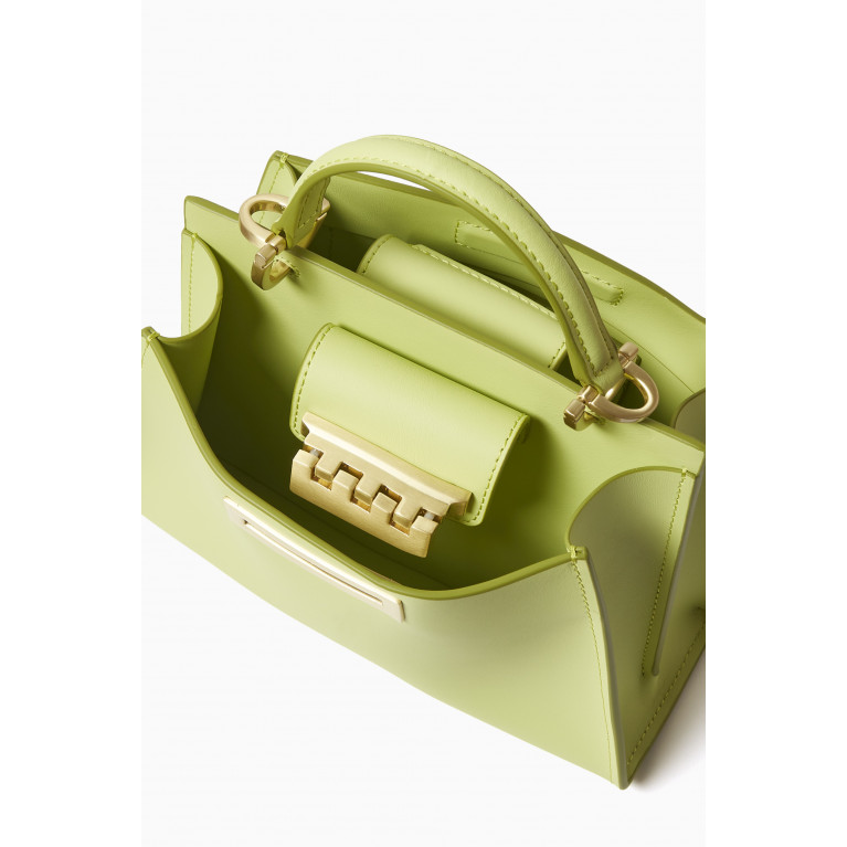ZAC Zac Posen - Small Earthette Top Handle Bag in Leather Green