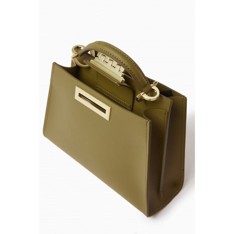 ZAC Zac Posen - Small Earthette Top Handle Bag in Leather Brown