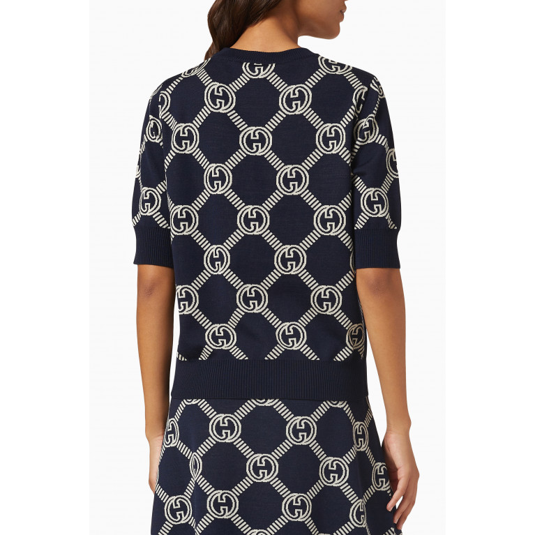 Gucci - Reversible Top in GG Wool Jacquard