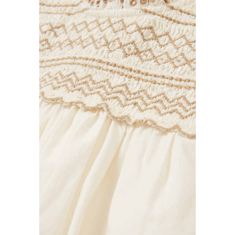 Bonpoint - Smocked Dress in Cotton Voile