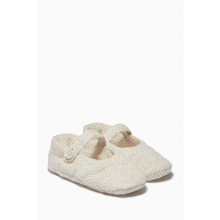 Bonpoint - Quilted Crib Shoes in Organic Cotton