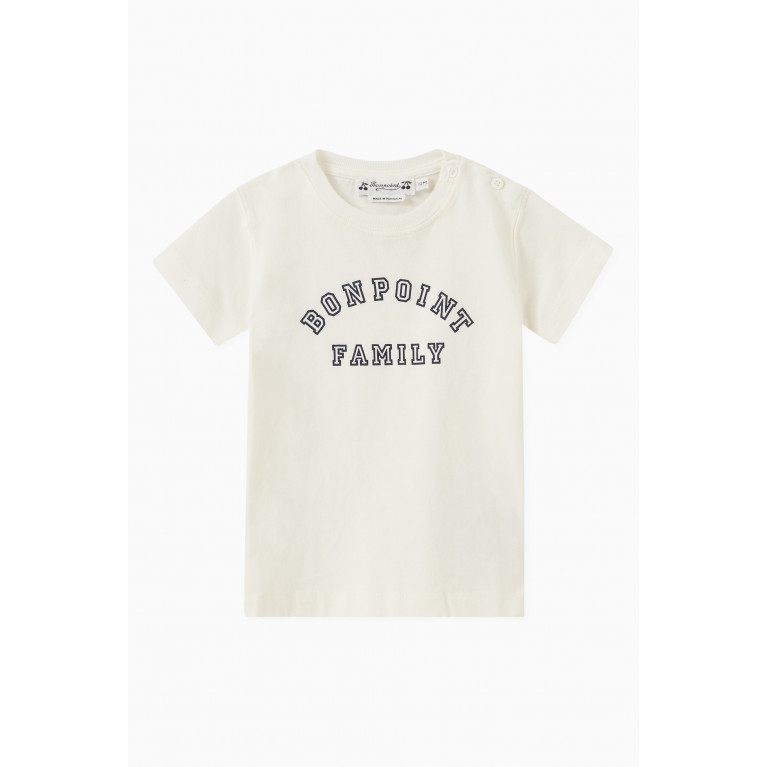 Bonpoint - Logo Print T-shirt in Organic Cotton
