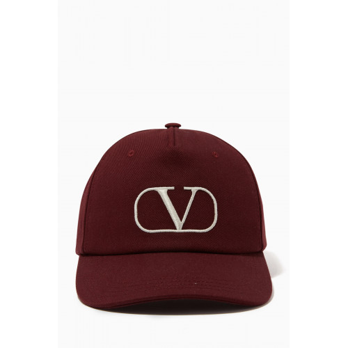 Valentino - VLogo Signature Baseball Cap in Cotton Red