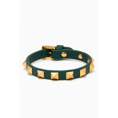 Valentino - Valentino Garavani Rockstud Bracelet in Calfskin Green