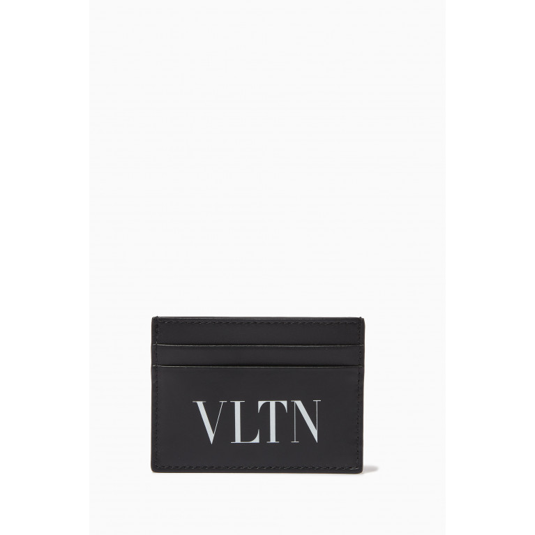 Valentino - Valentino Garavani VLTN Card Holder in Leather Black