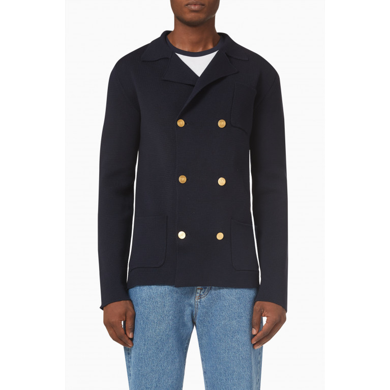 Valentino - VLOGO Double-breasted Cardigan in Cotton Knit