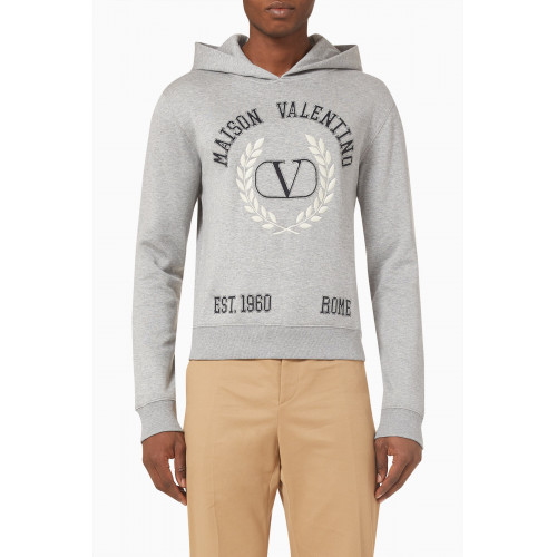 Valentino - Maison Valentino Embroidery Hooded Sweatshirt in Cotton