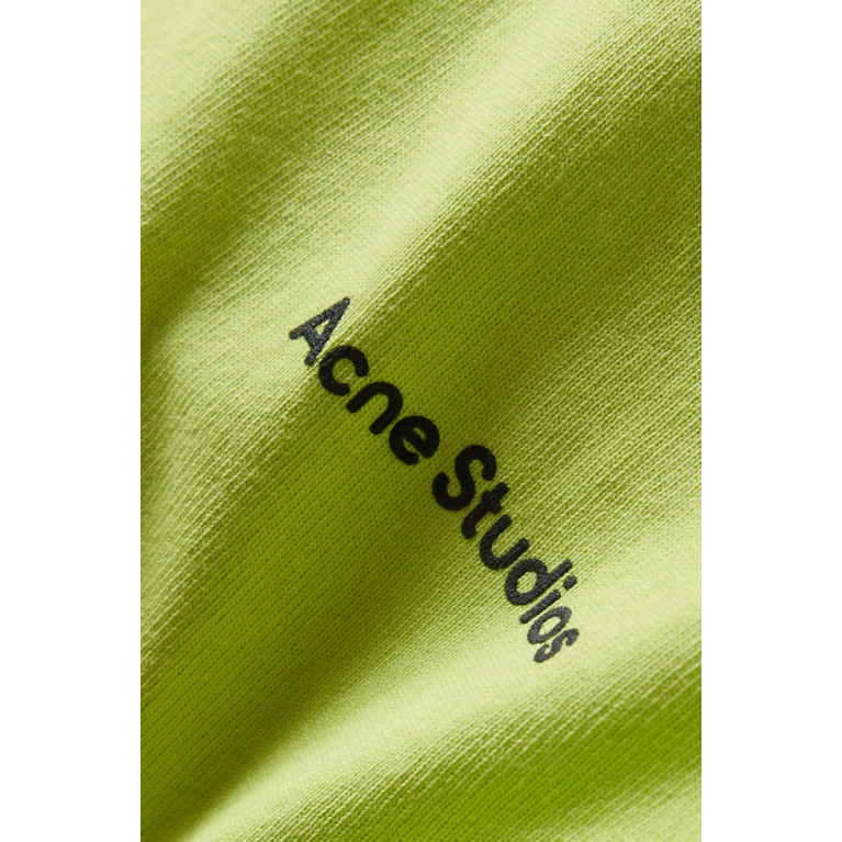 Acne Studios - Logo Print T-shirt in Organic Cotton Green