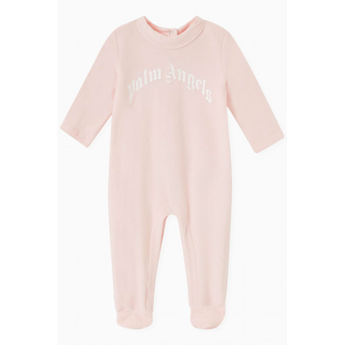 Palm Angels - Curved Logo Sleepsuit in Cotton