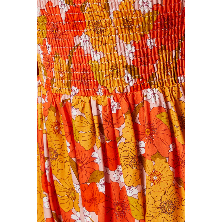 Borgo de Nor - Artemis Printed Dress in Cotton Orange