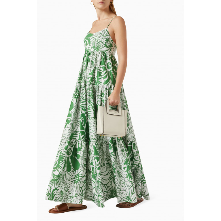 Borgo de Nor - Merle Printed Maxi Dress in Cotton Green