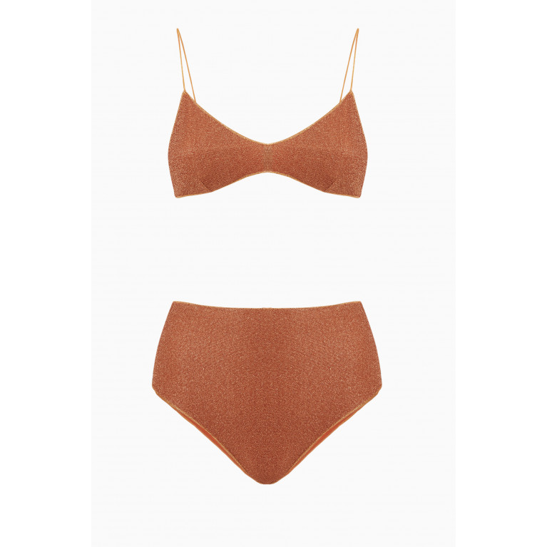 Oséree - Lumiere High Waist Bikini Set Orange