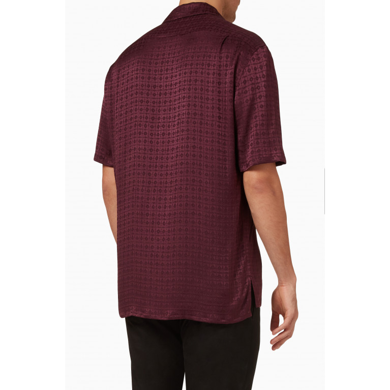 Saint Laurent - Shark-collar Shirt in Matte & Shiny Silk