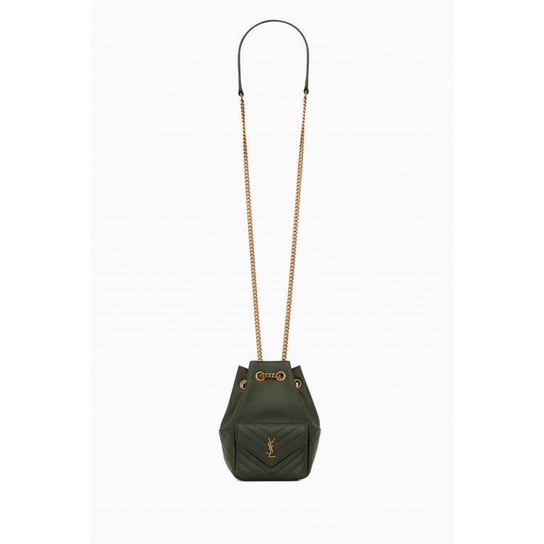 Saint Laurent - Joe Mini Quilted Bucket Bag in Lambskin