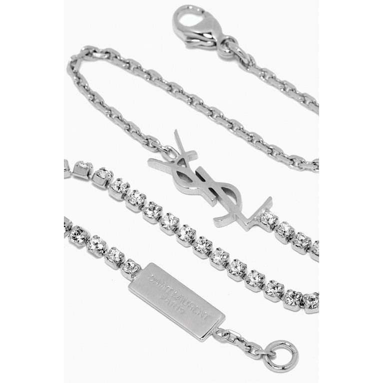Saint Laurent - Opyum Rhinestone Bracelet in Metal
