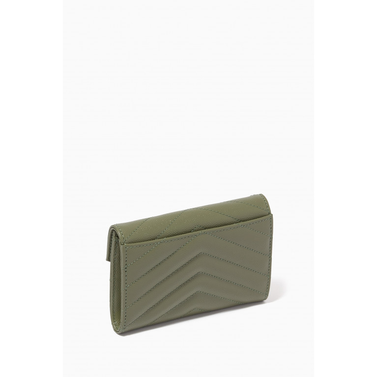 Saint Laurent - Cassandre Small Envelope Wallet in Matelassé Leather
