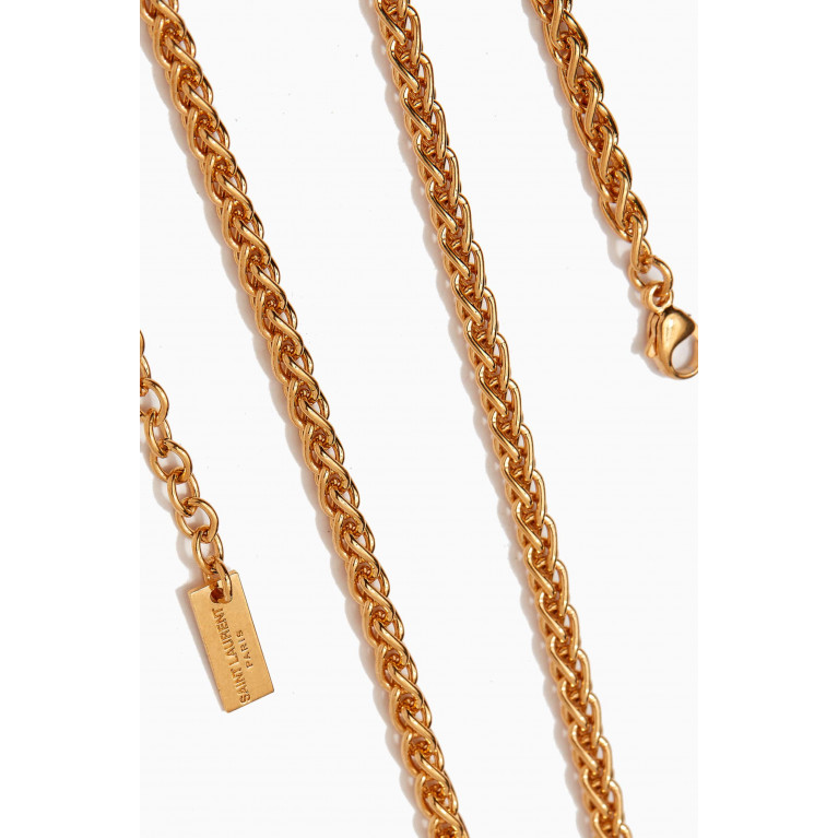 Saint Laurent - Short Wheat Chain Necklace in Metal